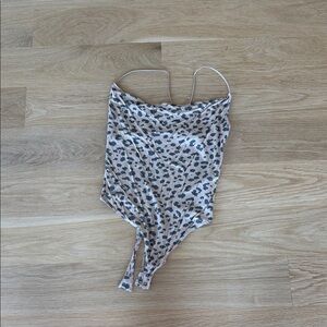 Abercrombie Leopard Print Bodysuit, size small